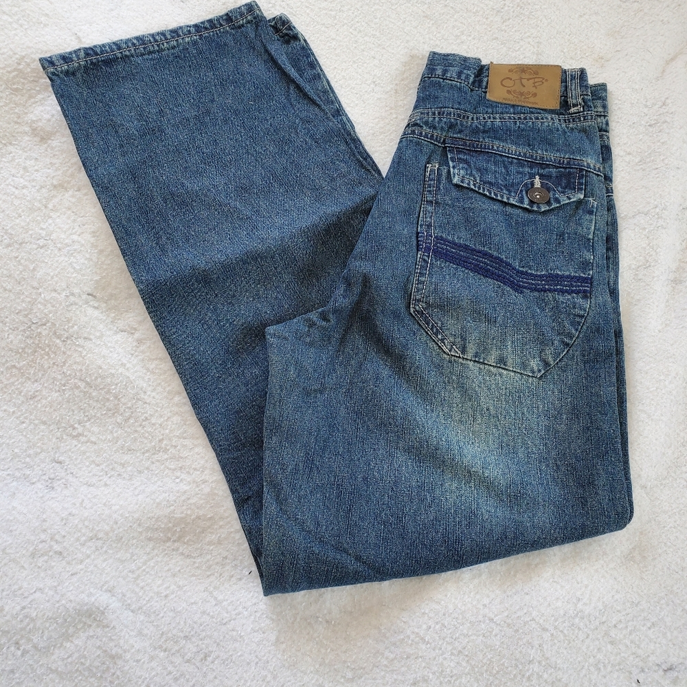OTB Authentic Gear Straight Leg Jeans, Sz 18
